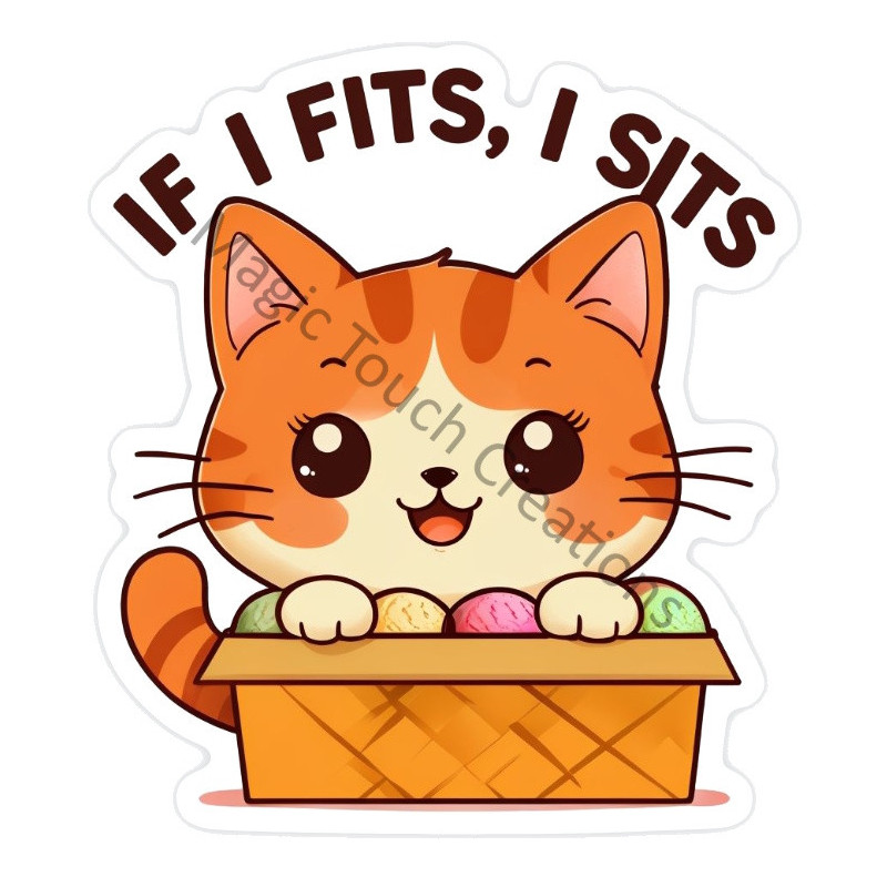 If I Fits Cat Sticker