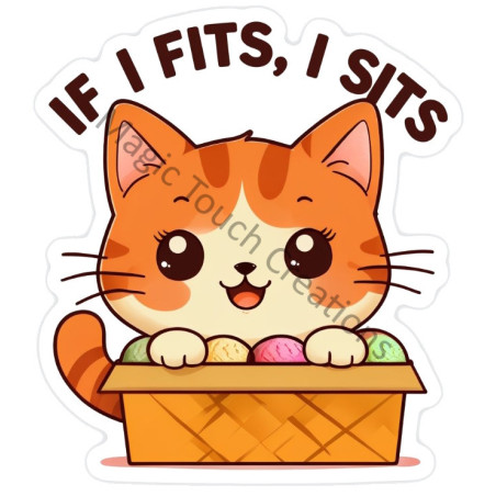 If I Fits Cat Sticker