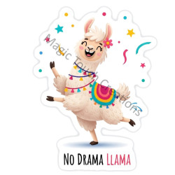 No Drama Llama Sticker