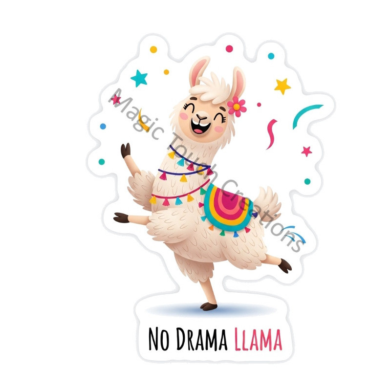 No Drama Llama Sticker