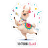 No Drama Llama Sticker