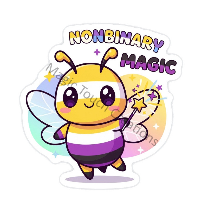 Nonbinary Bee Sticker