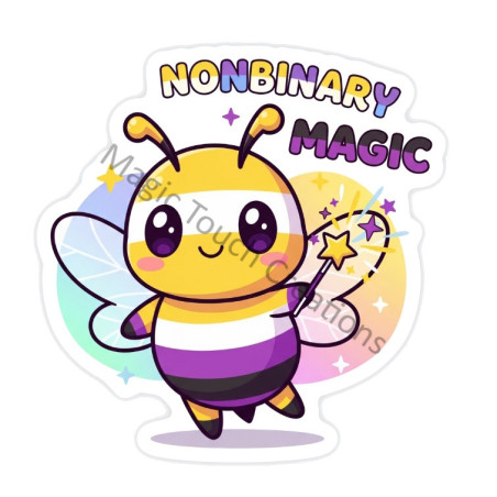 Nonbinary Bee Sticker