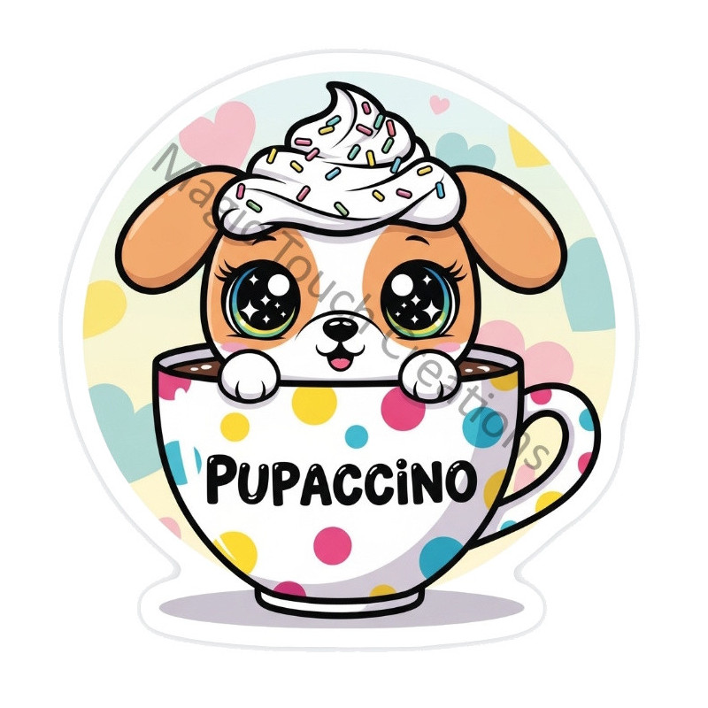 Puppacino Sticker