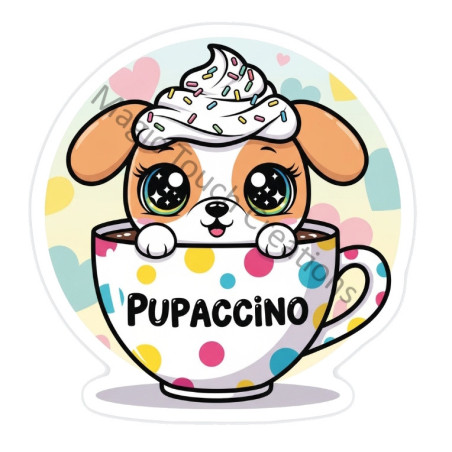 Puppacino Sticker