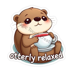 Relaxed Otter Sticker