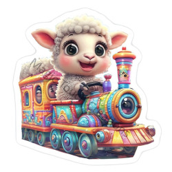 Sheep Train Sticker