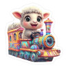 Sheep Train Sticker