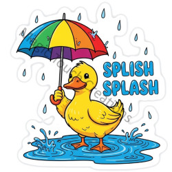 Splash Duck Sticker