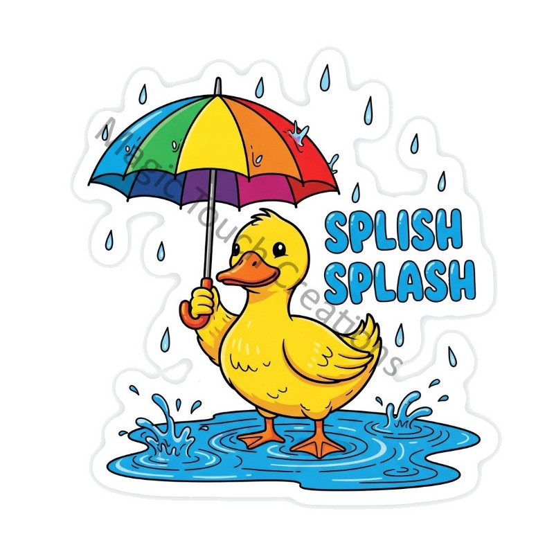 Splash Duck Sticker