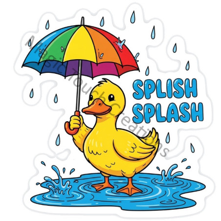 Splash Duck Sticker
