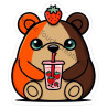 Strawberry Bear Sticker
