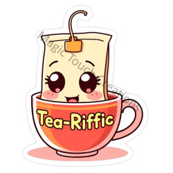 Tea-Riffic Sticker