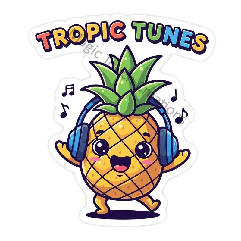 Tropic Tunes Sticker
