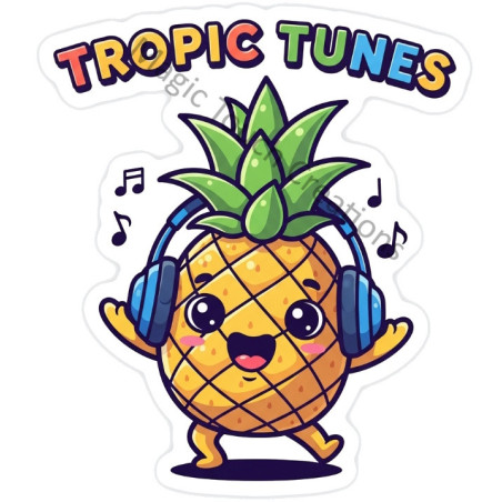 Tropic Tunes Sticker