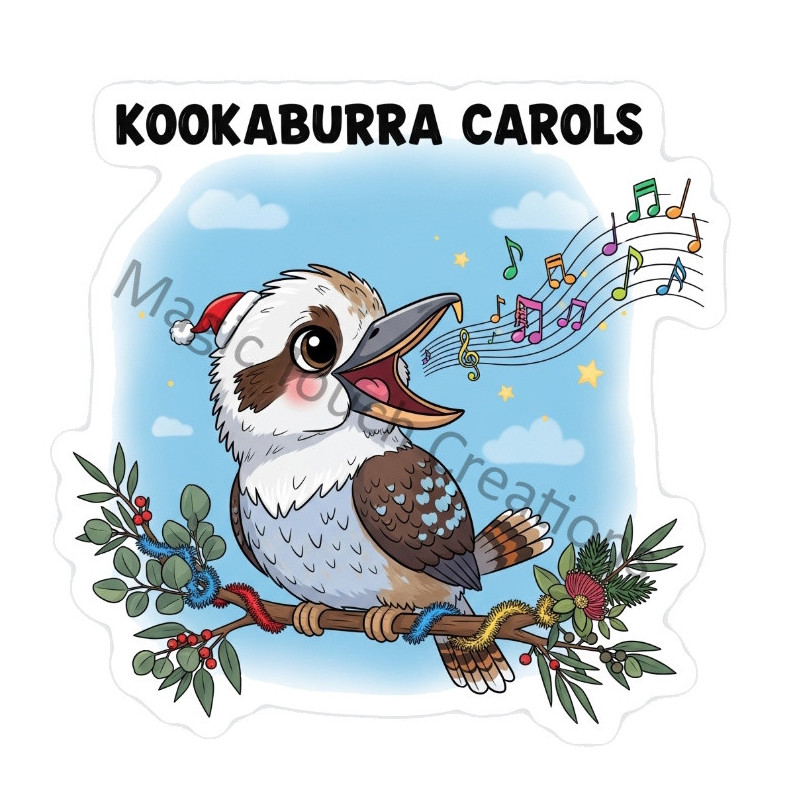 Christmas Kookaburra Sticker