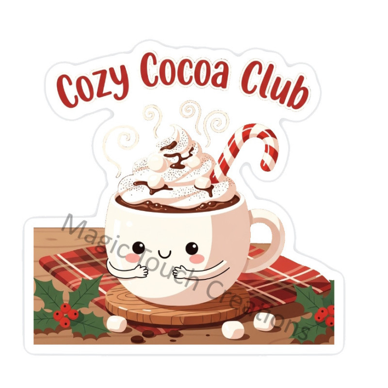 Cozy Cocoa Club Sticker