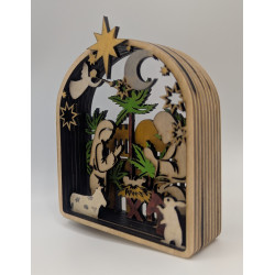 Wooden Nativity Scene