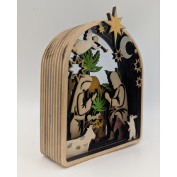Wooden Nativity Scene
