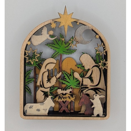 Wooden Nativity Scene