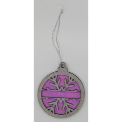 Purple/Silver Ornament