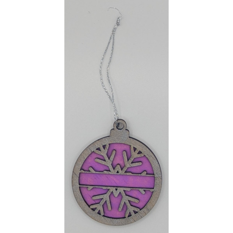 Purple/Silver Ornament