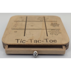 Christmas Tic-Tac-Toe Wooden Game Set