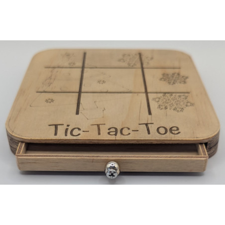 Christmas Tic-Tac-Toe Wooden Game Set