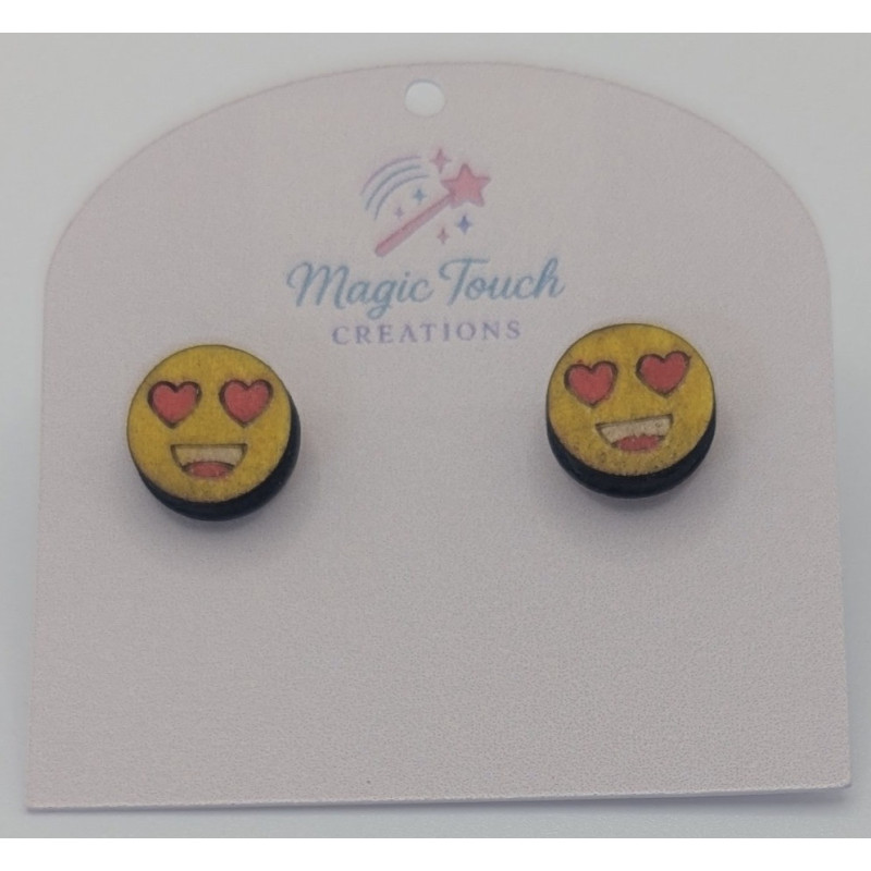 Love-Eyes Emoji Studs