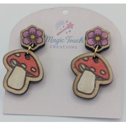 Mushroom Flower Studs