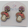 Mushroom Flower Studs