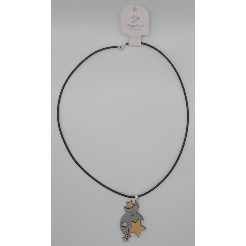 Moon and Star Necklace