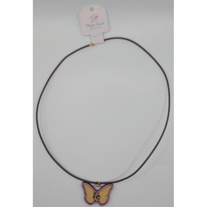 Wooden Butterfly “Mum & Baby” Pendant Necklace