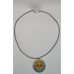 “Beach Life” Smiling Sun Pendant Necklace