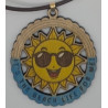 “Beach Life” Smiling Sun Pendant Necklace
