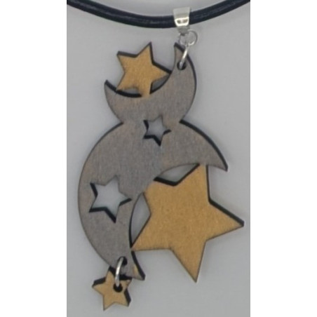 Moon and Star Necklace