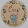 Wooden Baby Milestone Discs – Elephant Design (1 Month to 1 Year)