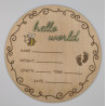 Hello World Baby Announcement Disc