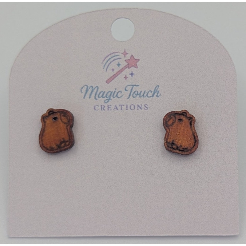Kids Capybara Stud Earrings | Cute Animal Jewellery for Children