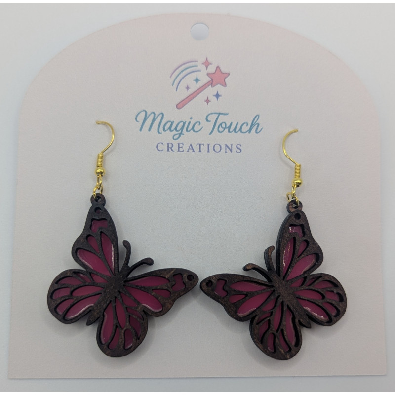 Pink Butterfly Earrings | Cute & Elegant Jewellery