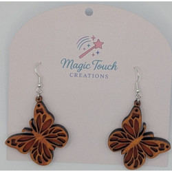 Light Stained Butterfly Earrings | Elegant & Delicate Jewelry