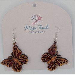 Light Stained Butterfly Earrings | Elegant & Delicate Jewelry