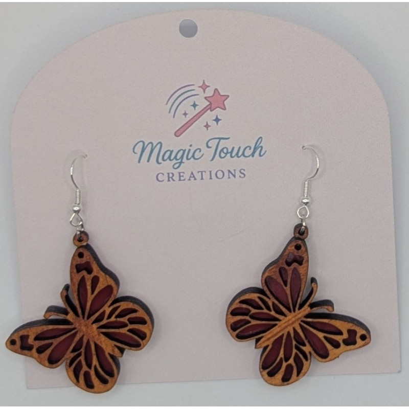 Light Stained Butterfly Earrings | Elegant & Delicate Jewelry