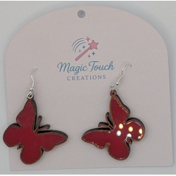 Light Stained Butterfly Earrings | Elegant & Delicate Jewelry