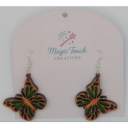 Light Stained Butterfly Earrings | Elegant & Delicate Jewelry