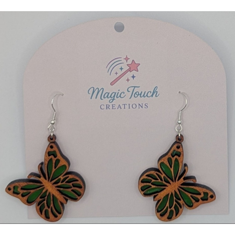 Light Stained Butterfly Earrings | Elegant & Delicate Jewelry