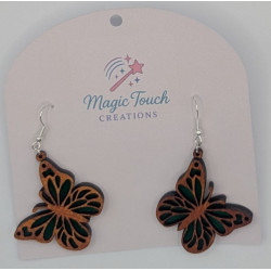 Light Stained Butterfly Earrings | Elegant & Delicate Jewelry
