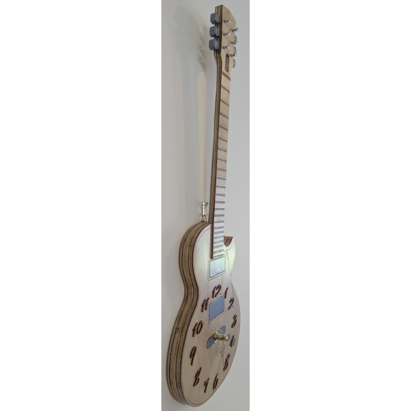 Electric Guitar Wall Clock | Handmade Laser Cut Wooden Electric Guitar Clock | Music Wall Décor