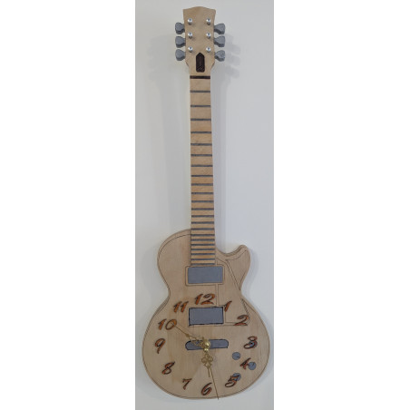 Electric Guitar Wall Clock | Handmade Laser Cut Wooden Electric Guitar Clock | Music Wall Décor
