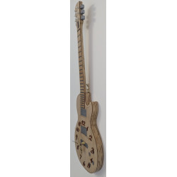 Electric Guitar Wall Clock | Handmade Laser Cut Wooden Electric Guitar Clock | Music Wall Décor